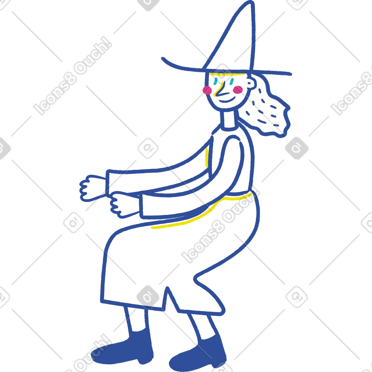 下载 Lime 风格的 巫婆 插画，支持 PNG、SVG 格式