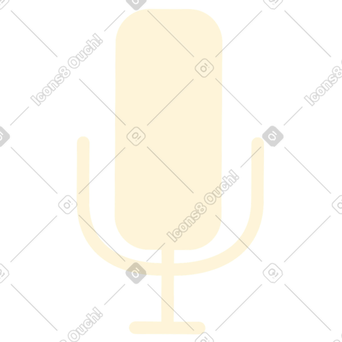Ilustración Icono de micrófono en estilo Silky a descargar en PNG y SVG