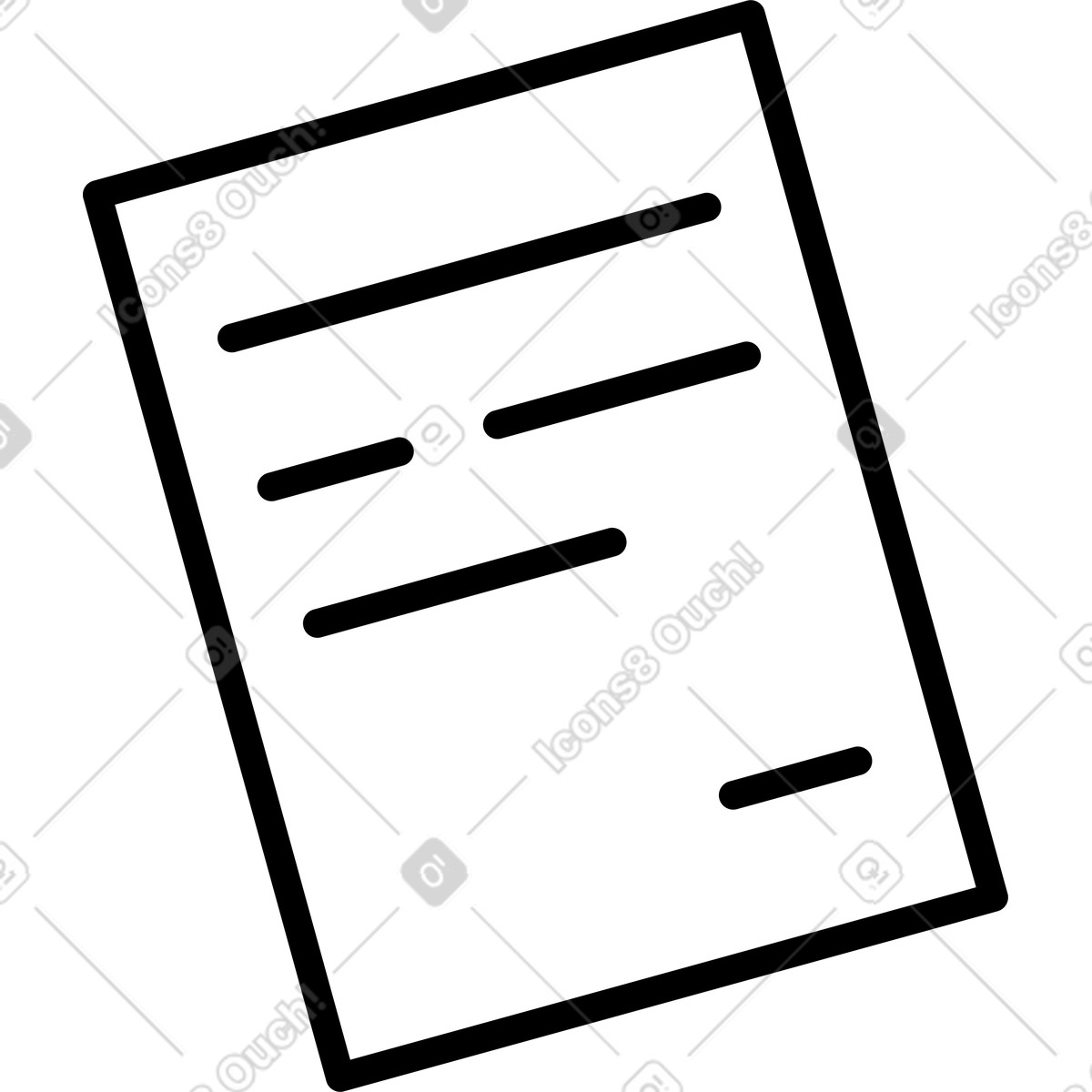Иллюстрация Document page icon with minimal text lines and simple layout в стиле Notion Line Art — скачать в форматах PNG, SVG