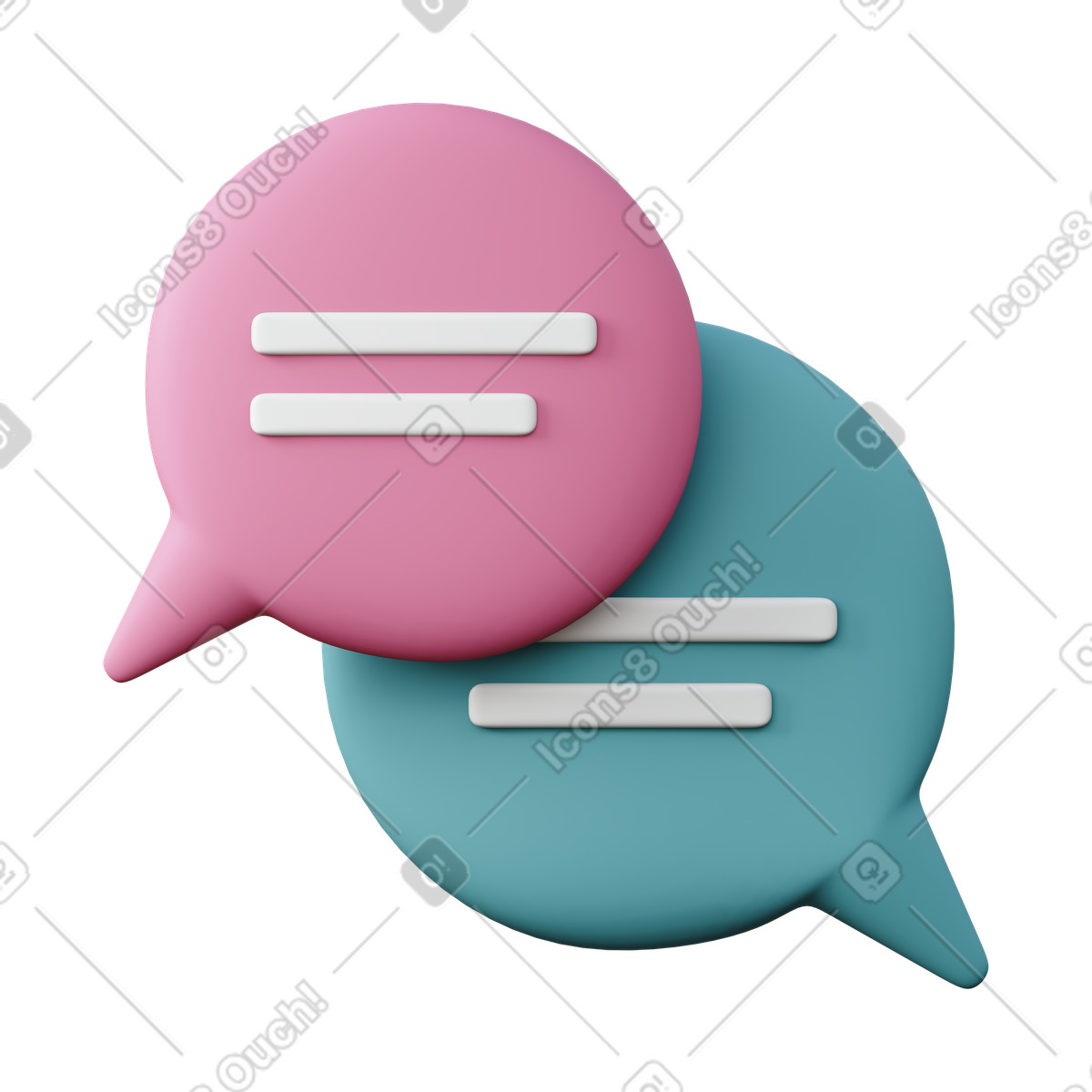 3D Sugary スタイルの Communication のイラストをPNG、SVG形式でダウンロード