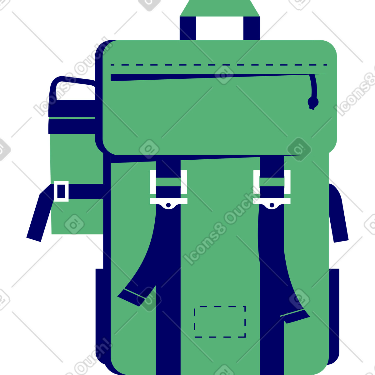 Illustration Sac à dos de voyage fermeture dans le style Lounge télécharger aux formats PNG, SVG