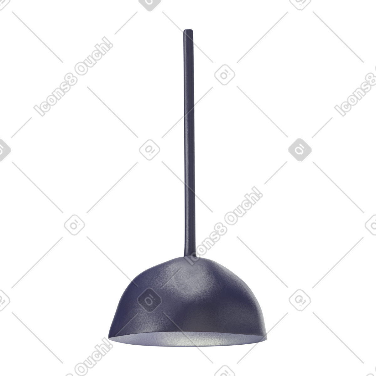 Black hanging lamp illustration in 3D Stripy style download in PNG, SVG