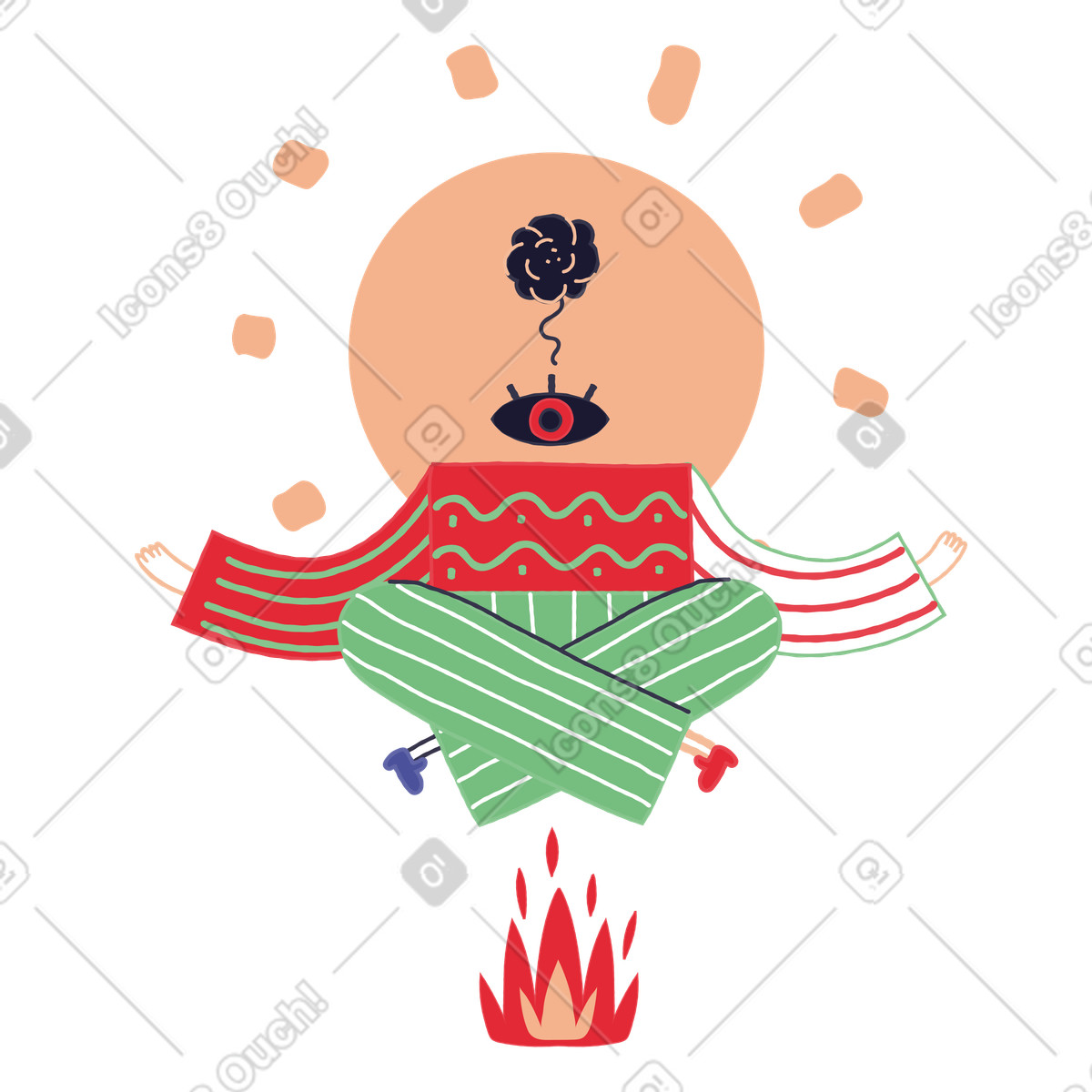 Ilustración Cuenta privilegiada en estilo Stripy a descargar en PNG y SVG