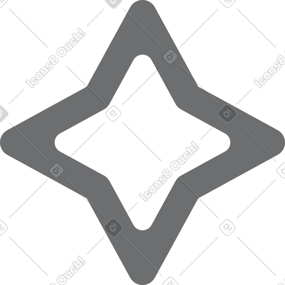 Dekorativer stern-Illustration im Incut-Stil als Download in PNG, SVG