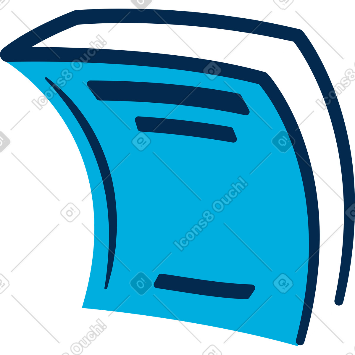 Buch-Illustration im Flame-Stil als Download in PNG, SVG