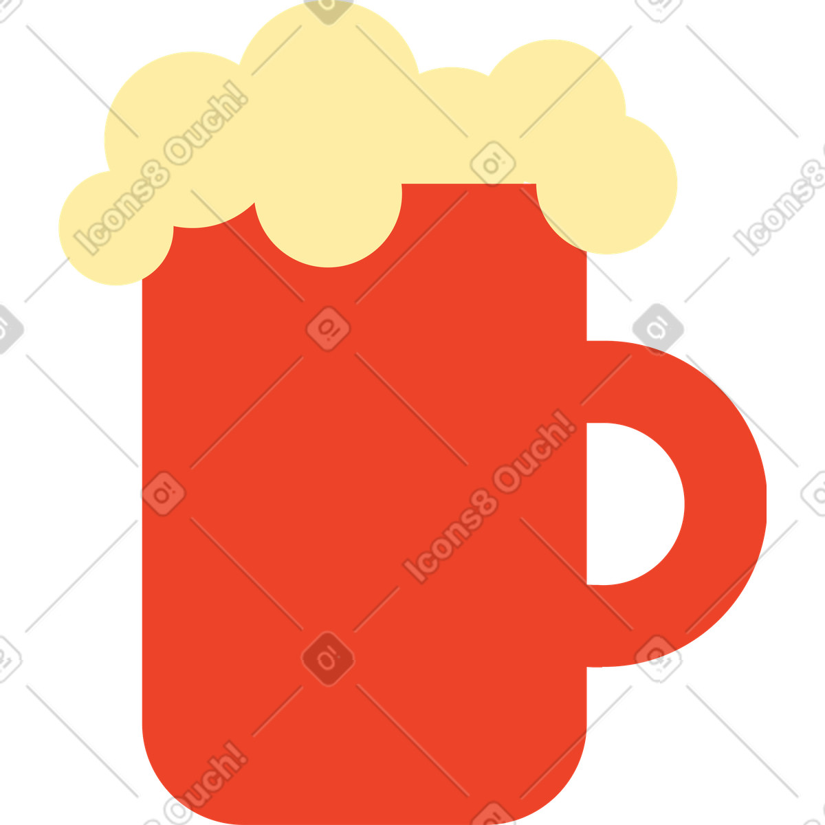 Ilustração de Cerveja em no estilo Polar para baixar em PNG, SVG