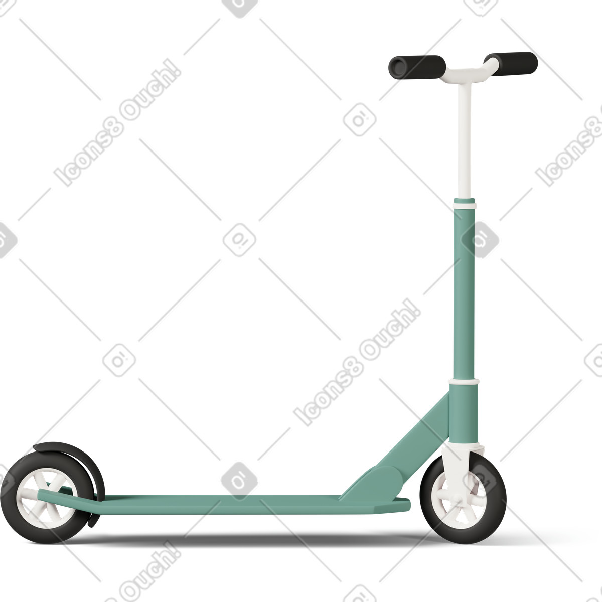 Ilustração de Scooter side view em no estilo 3D Casual life para baixar em PNG, SVG