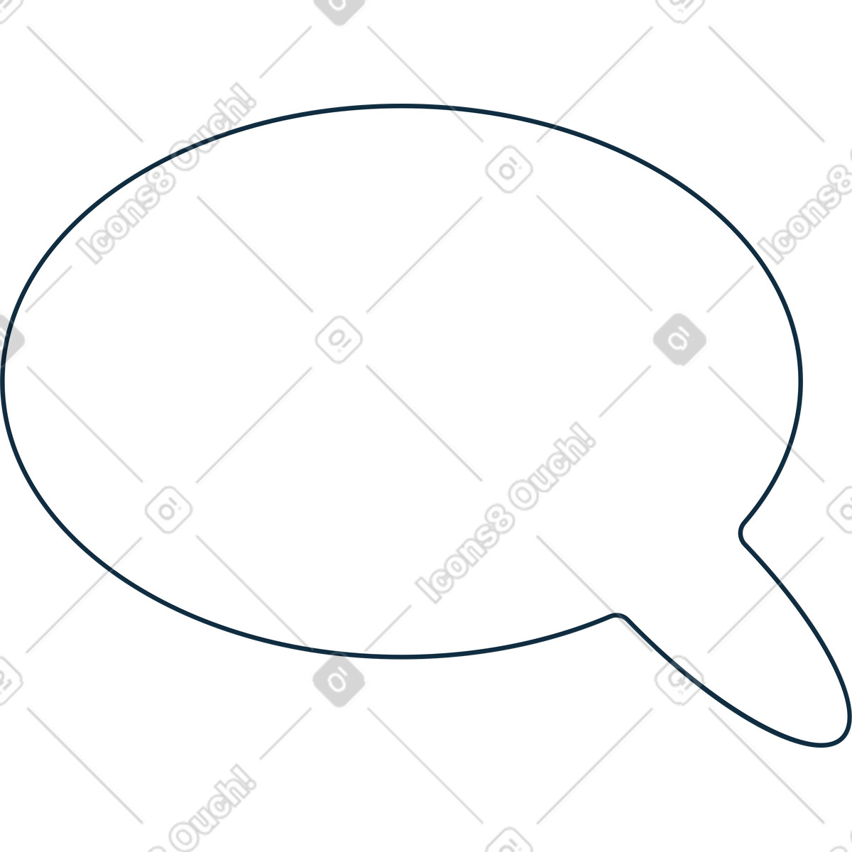 Speech bubble illustration in gum style download in PNG, SVG