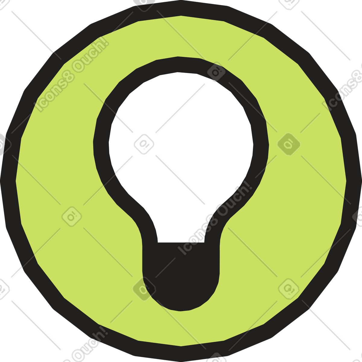 Ilustración Light bulb sign en estilo Dazzle a descargar en PNG y SVG