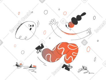 Running from ghost PNG, SVG