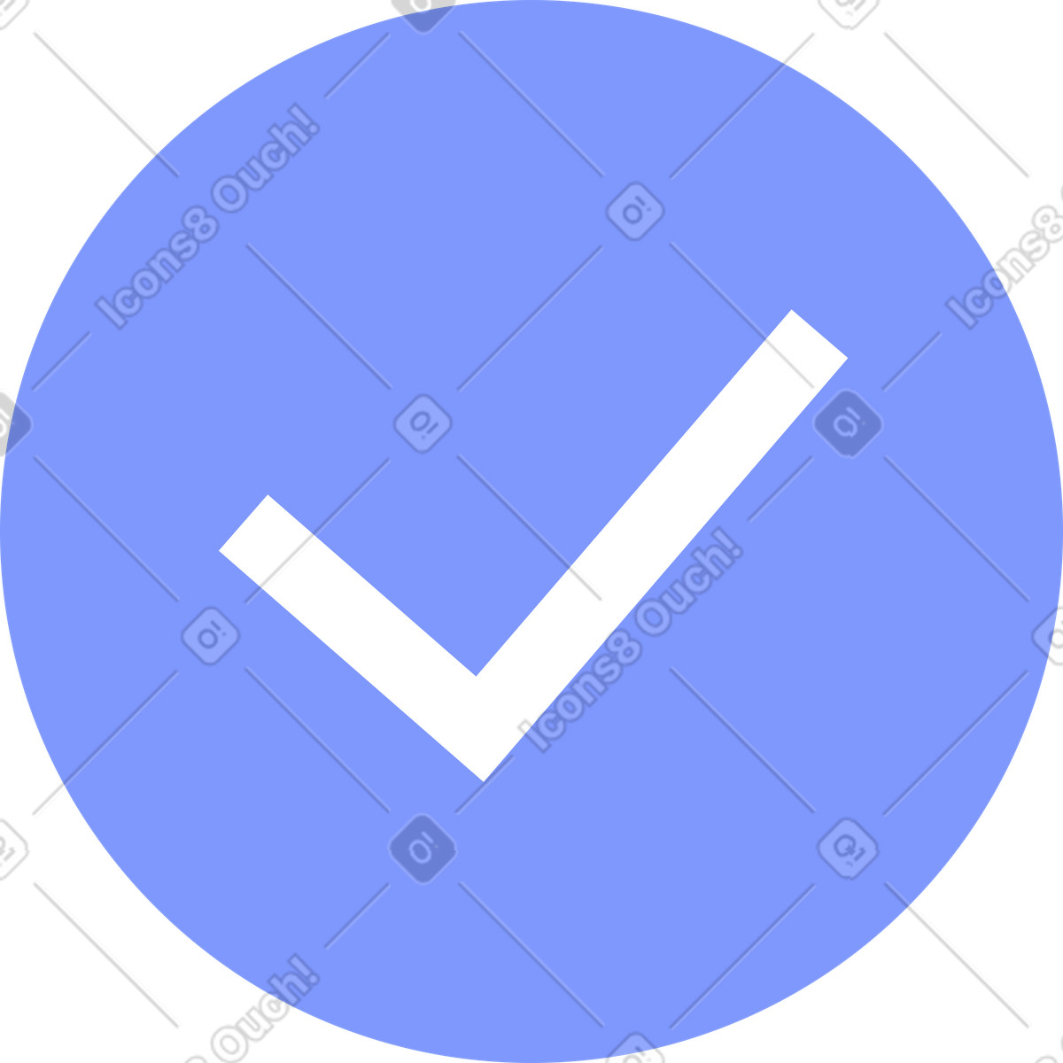 Checkmark illustration in System style download in PNG, SVG