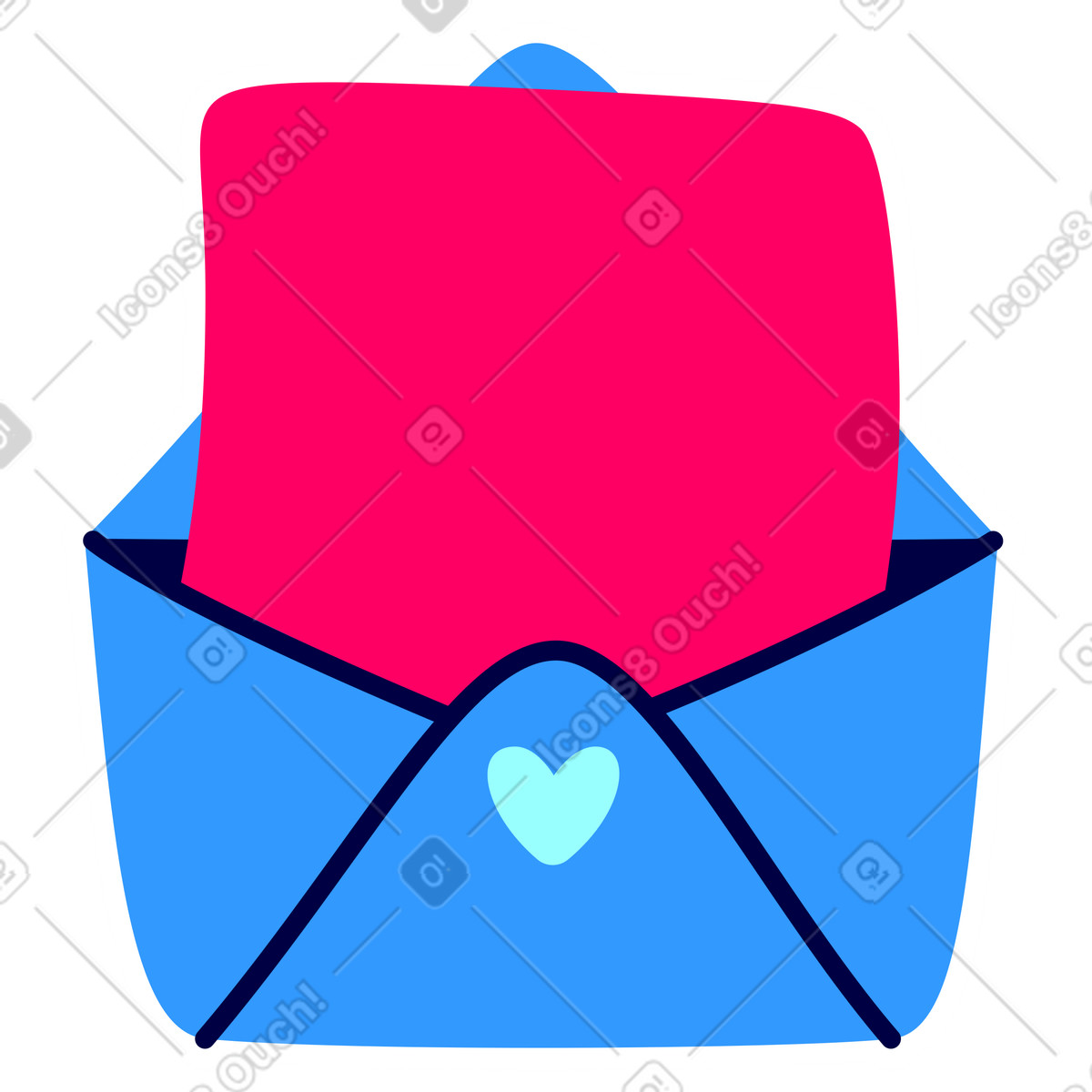 Иллюстрация Конверт в стиле Rondy Stickers — скачать в форматах PNG, SVG