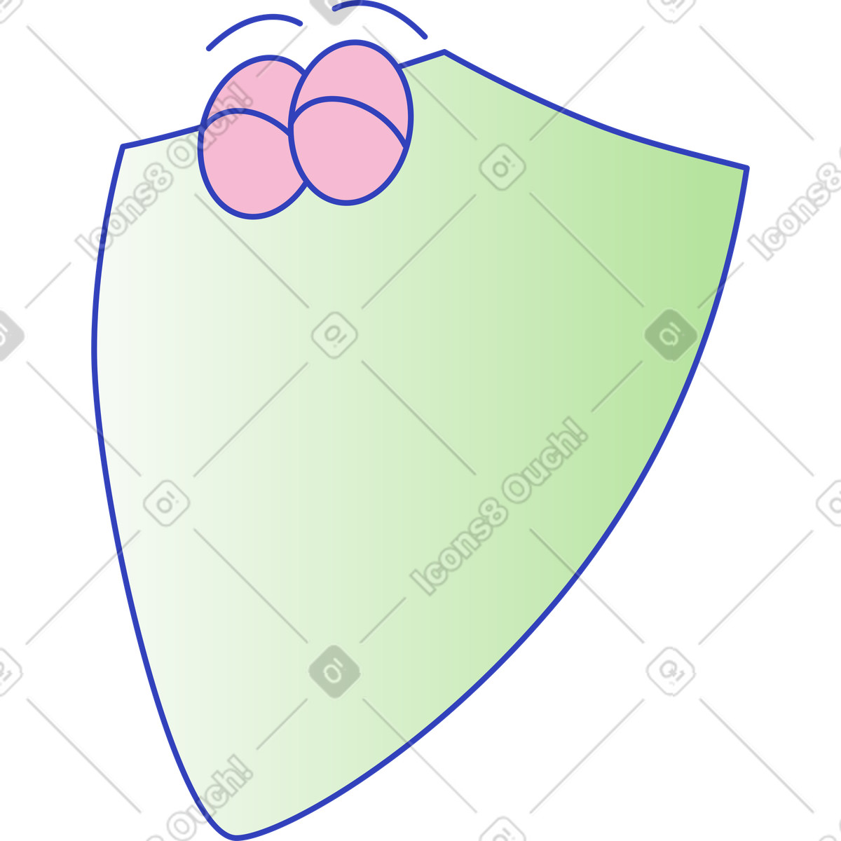 Shield illustration in Eyeful style download in PNG, SVG