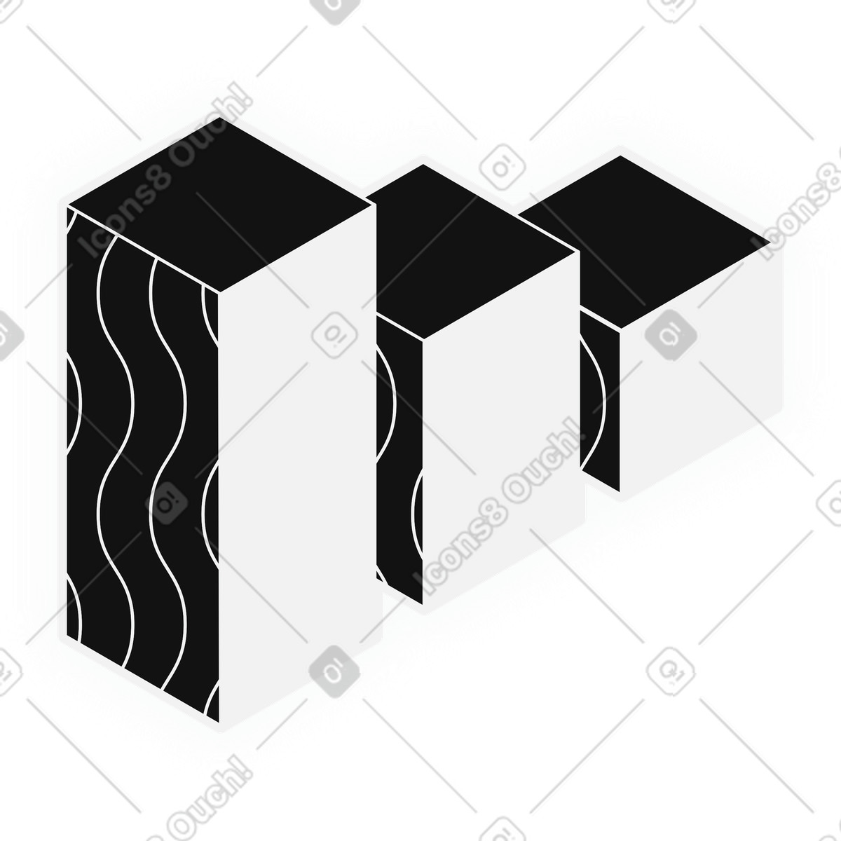 Columns illustration in Inverse style download in PNG, SVG