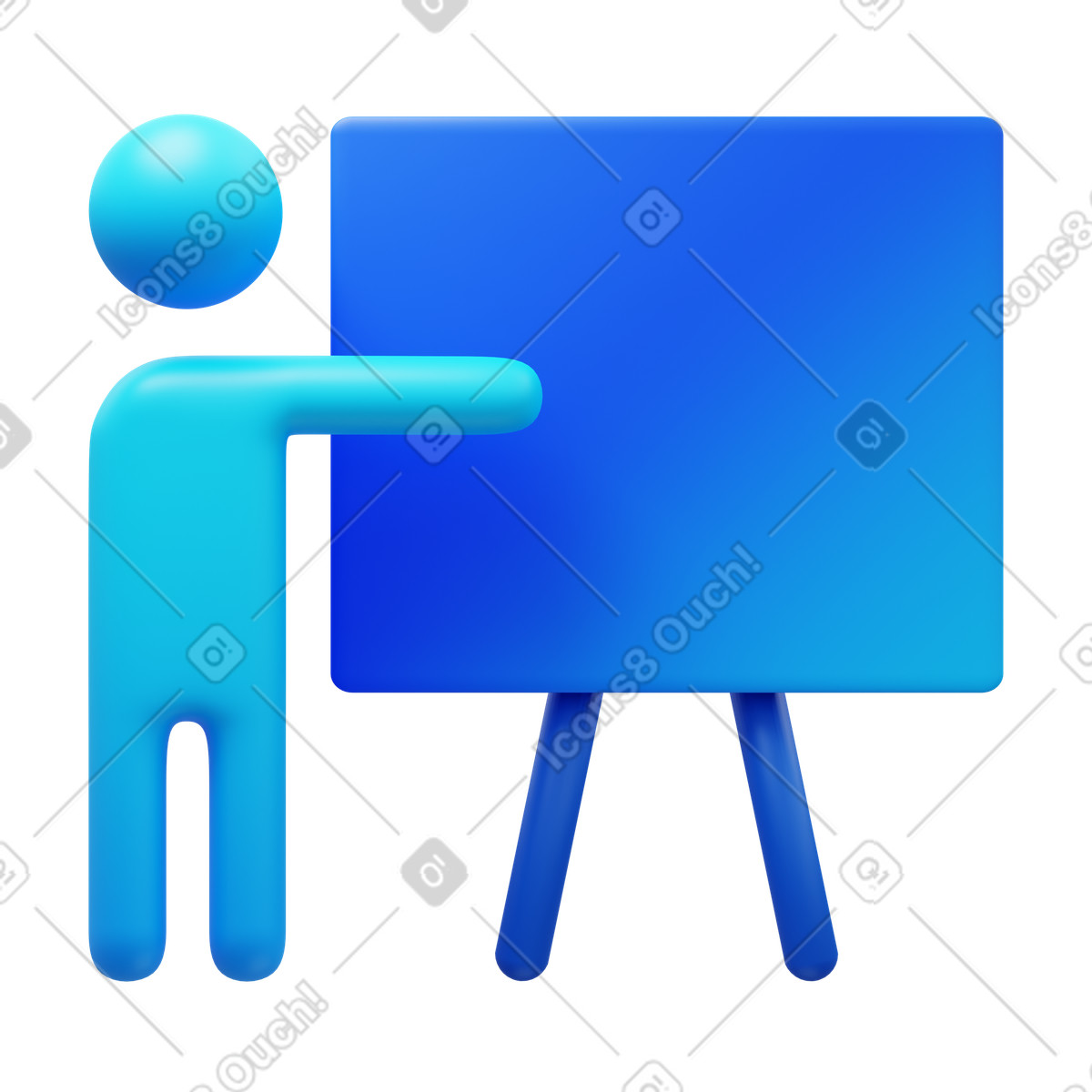 Formazione illustrazione in stile 3D Fluency scarica in PNG, SVG
