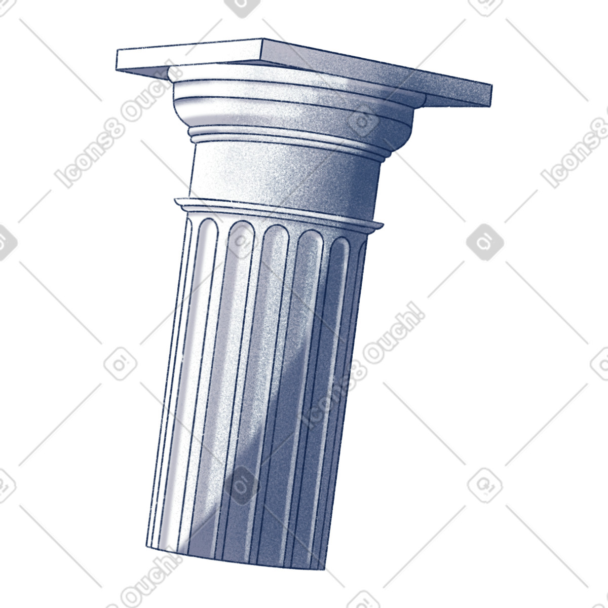 Haze 스타일의 Stone classic greek column 일러스트레이션 PNG, SVG 다운로드