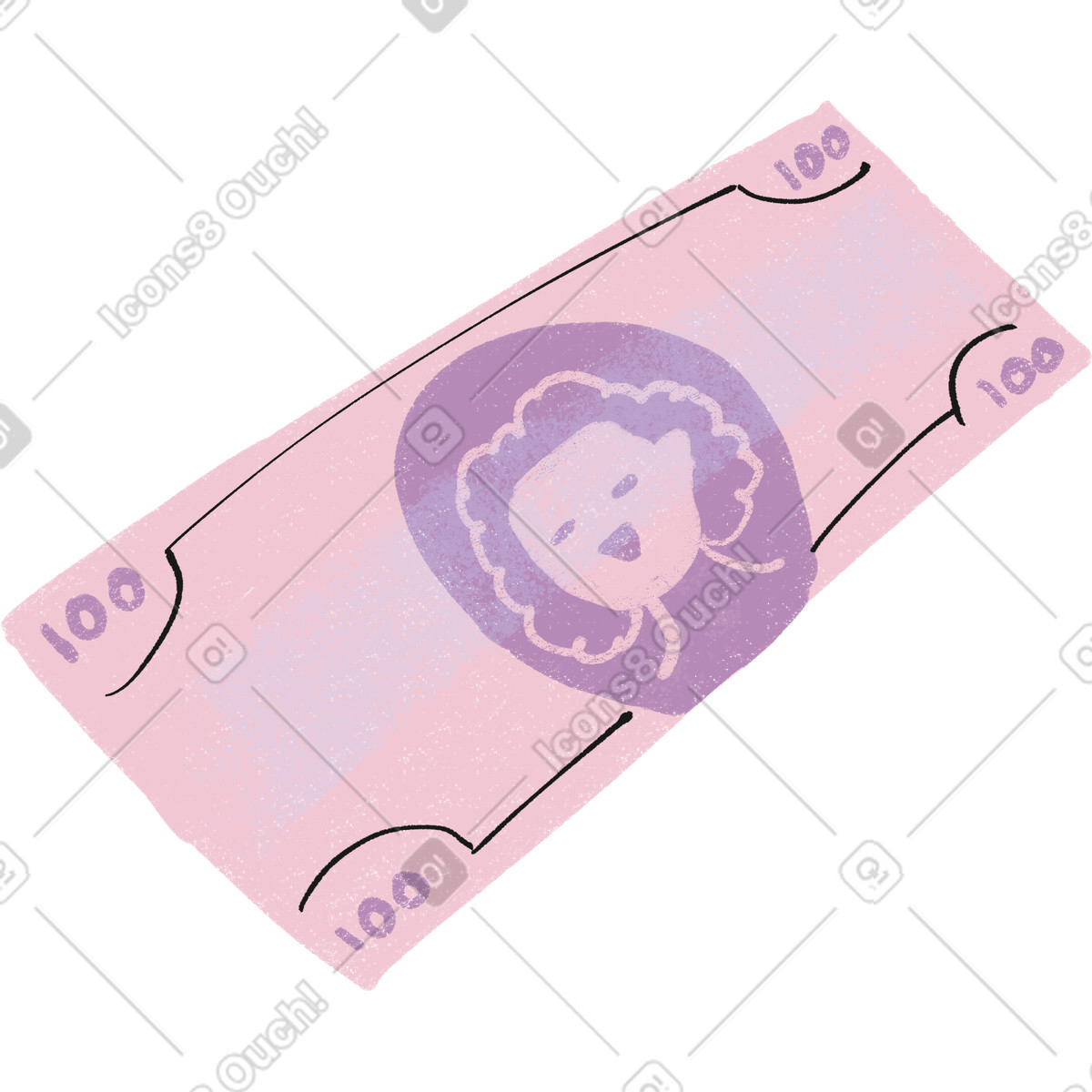 Illustration Billet de banque dans le style Fabulous à télécharger aux formats PNG, SVG