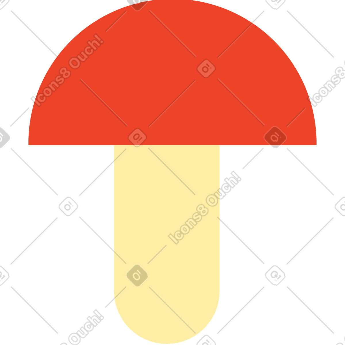 Pilz-Illustration im Polar-Stil als Download in PNG, SVG