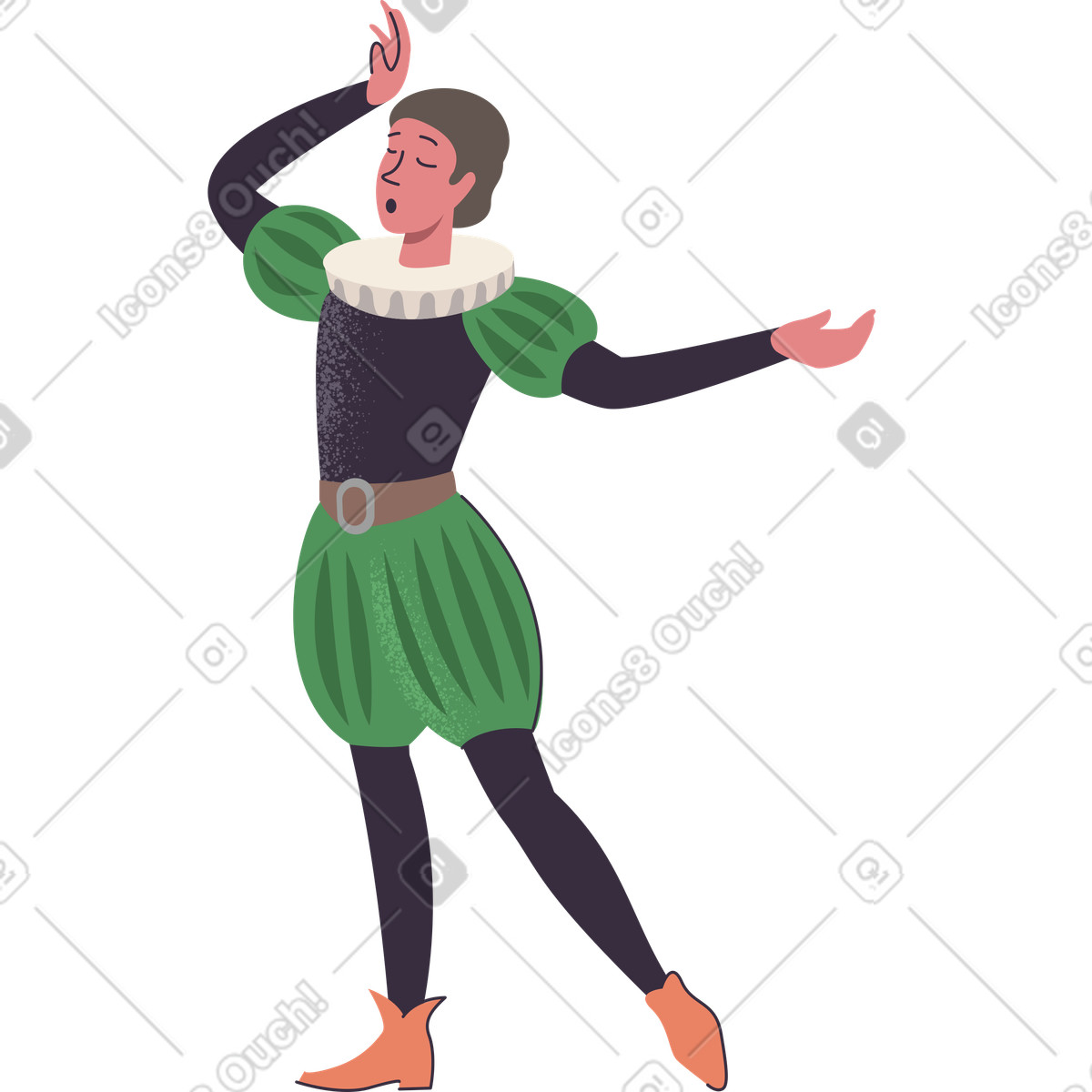 Pale スタイルの 演劇俳優 のイラストをPNG、SVG形式でダウンロード