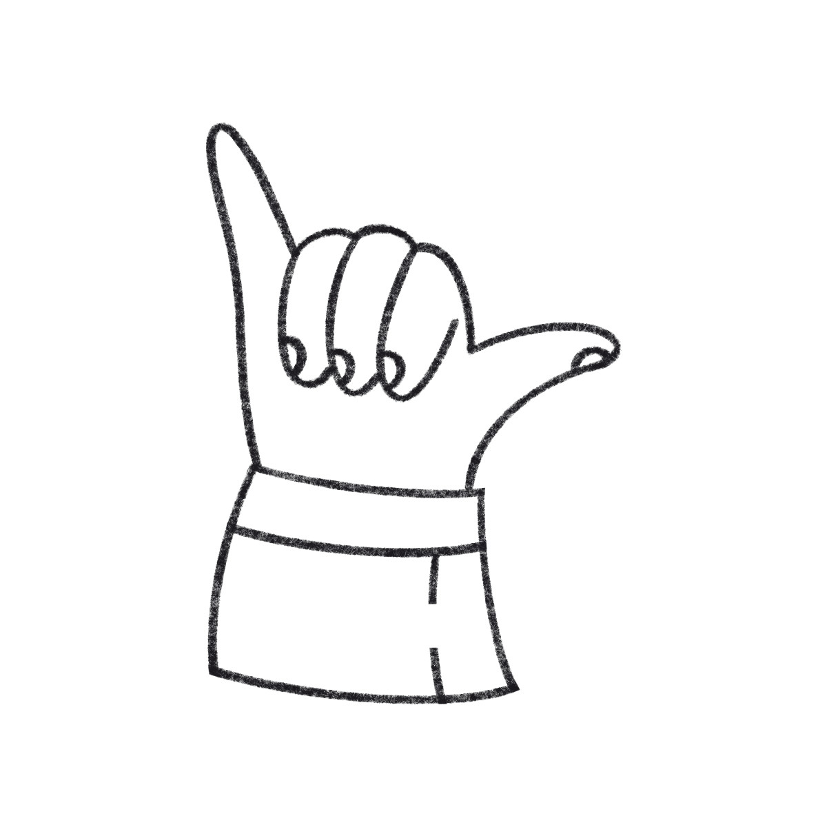 Hang loose symbol illustration in Bonbon Line style download in PNG, SVG