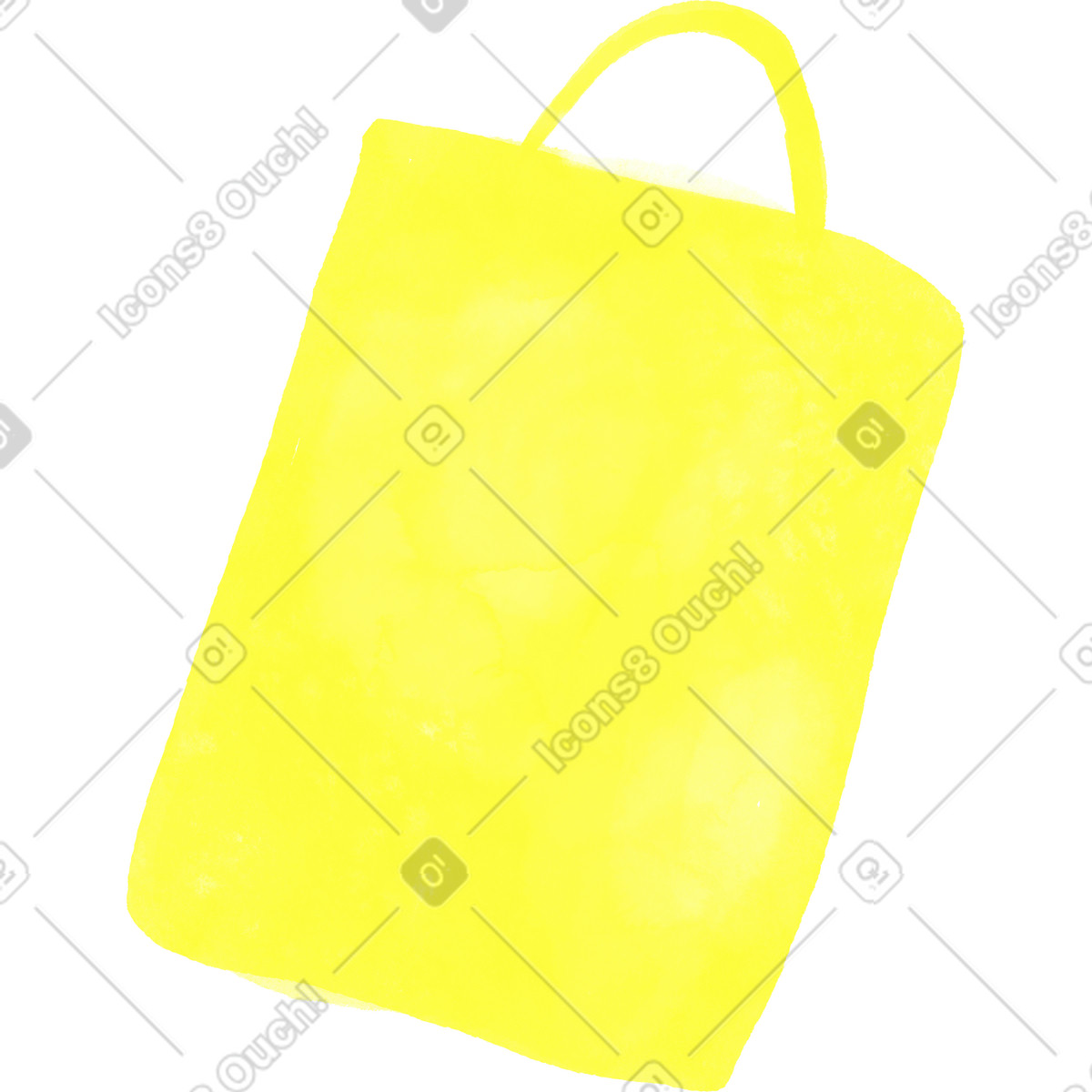 Ilustración Yellow shopping bag en estilo Inky a descargar en PNG y SVG