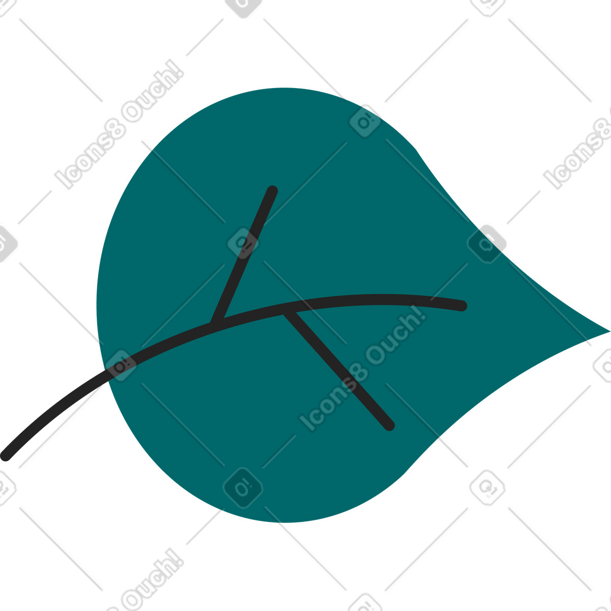 Illustration Feuille dans le style Sammy Line à télécharger aux formats PNG, SVG