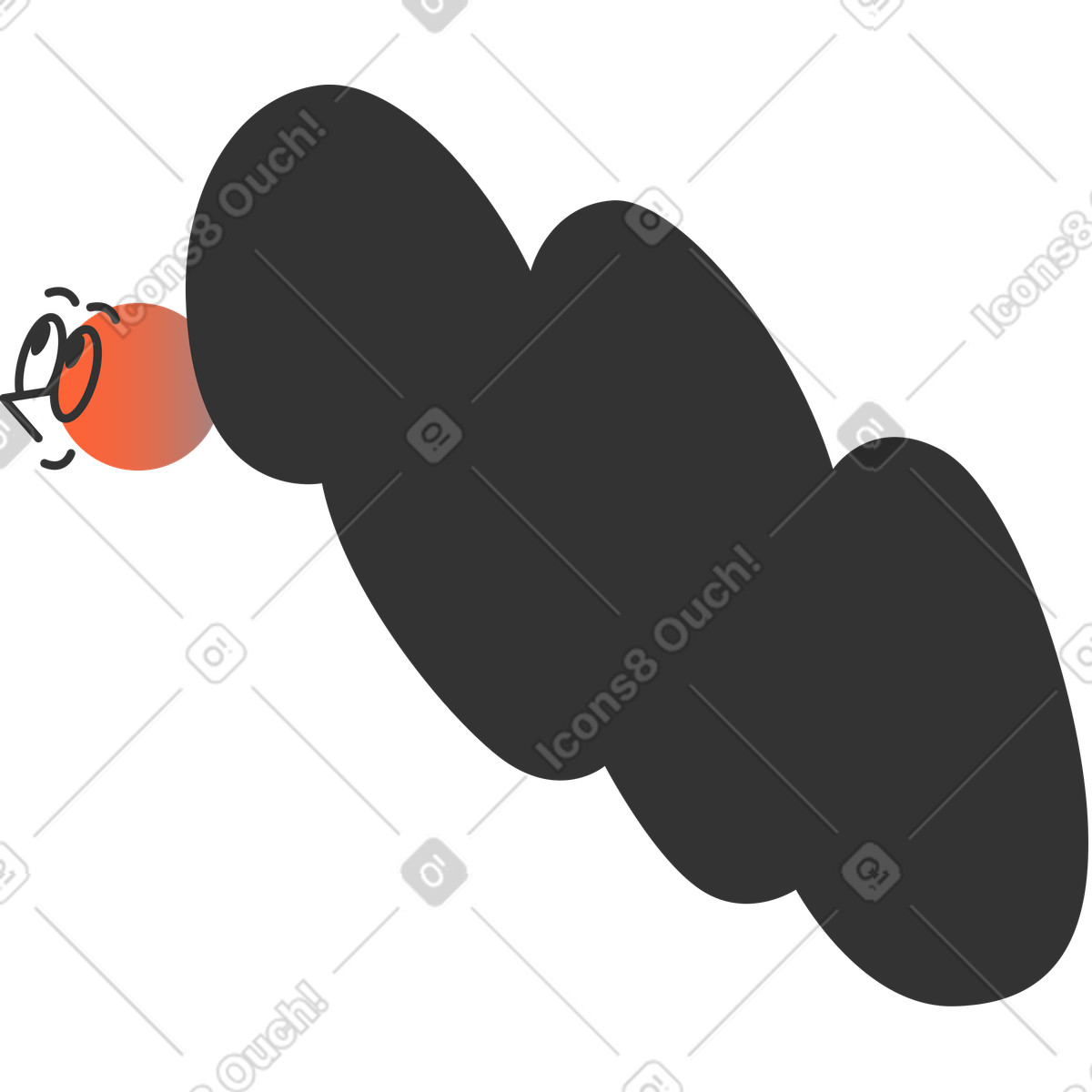 Head illustration in PNG, SVG