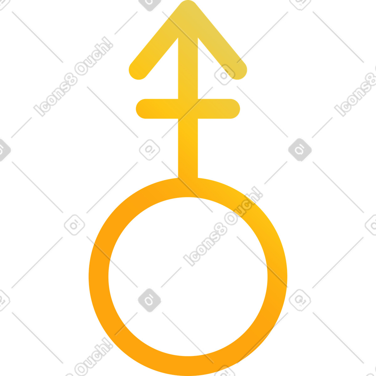 Ilustración Signo andrógino en estilo Buddy a descargar en PNG y SVG