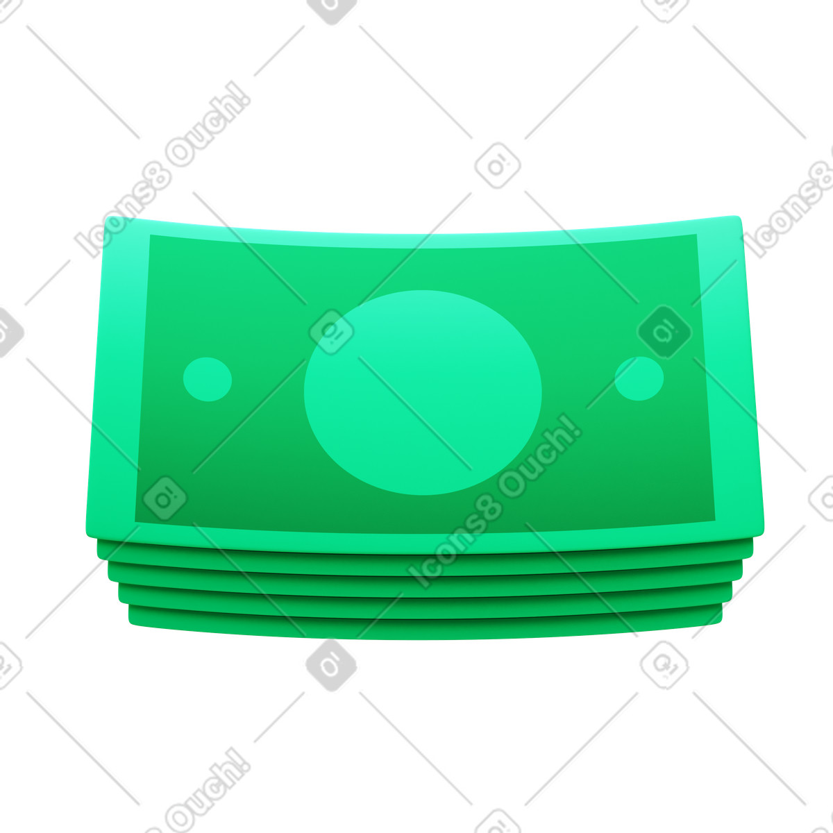 Stack of banknotes illustration in 3D Fluency style download in PNG, SVG