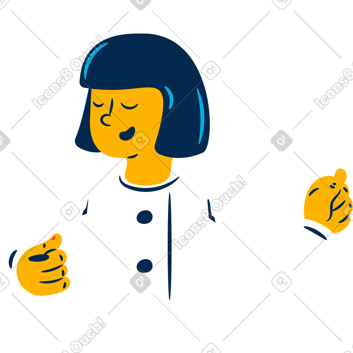 Illustration Femme cuisinier dans le style Flame à télécharger aux formats PNG, SVG