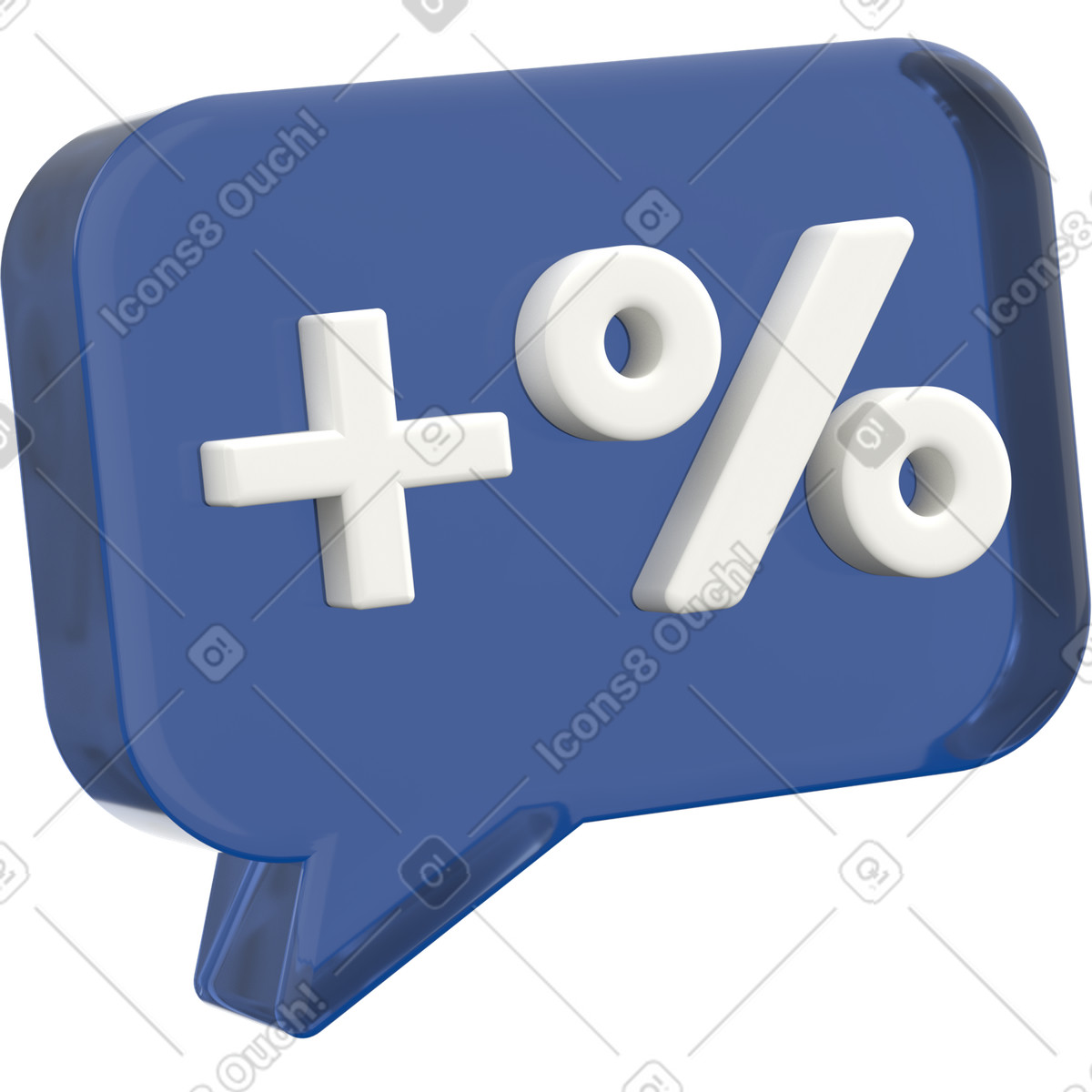 Ilustración Sales promotion announcement, compound interest and income growth message en estilo 3D Grid a descargar en PNG y SVG