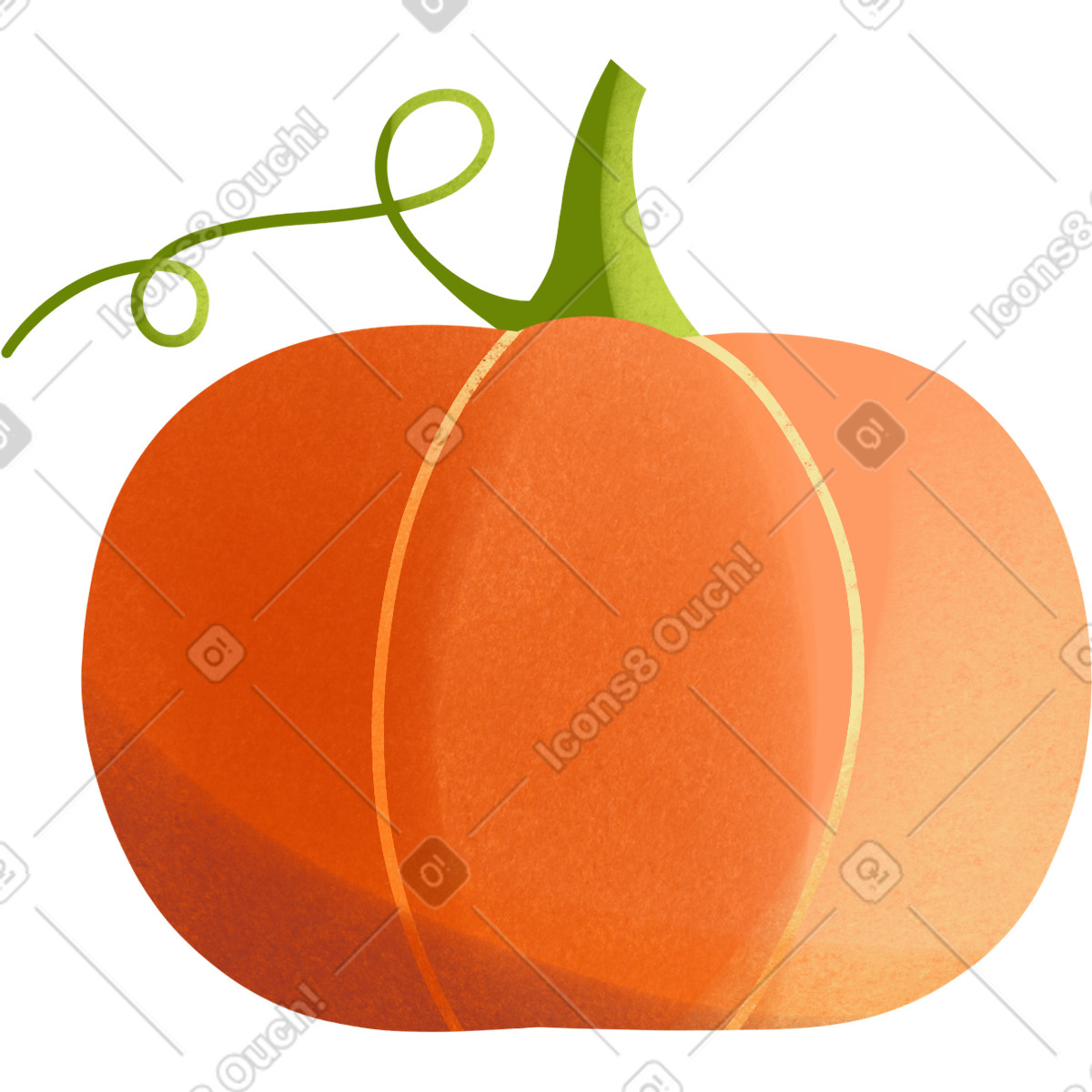 下载 Shine 风格的 Orange pumpkin 插画，支持 PNG、SVG 格式