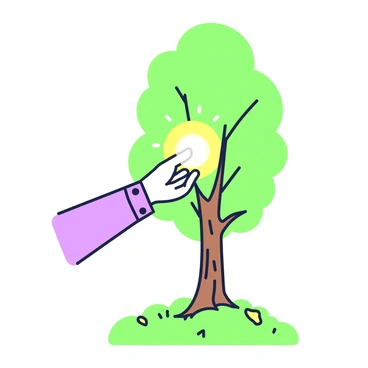 A scene depicting a hand with an outstretched finger reaching towards a tree. The finger is illuminated with a bright radiance, creating a visual effect of glowing light. The tree stands tall and vibrant, with detailed bark and lush leaves. The moment captured shows the tree beginning to turn into gold, with shimmering golden hues appearing on the trunk and branches. Surrounding the tree is a soft ground covered in grass, with a few fallen leaves scattered around. The atmosphere conveys a sense of transformation and wonder.