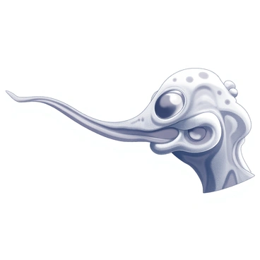 A strange and colorful alien tongue with unusual textures