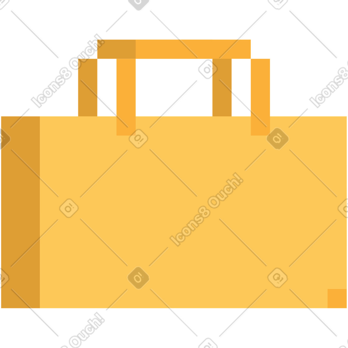 Ilustración Bolsa de papel en estilo 8bit a descargar en PNG y SVG