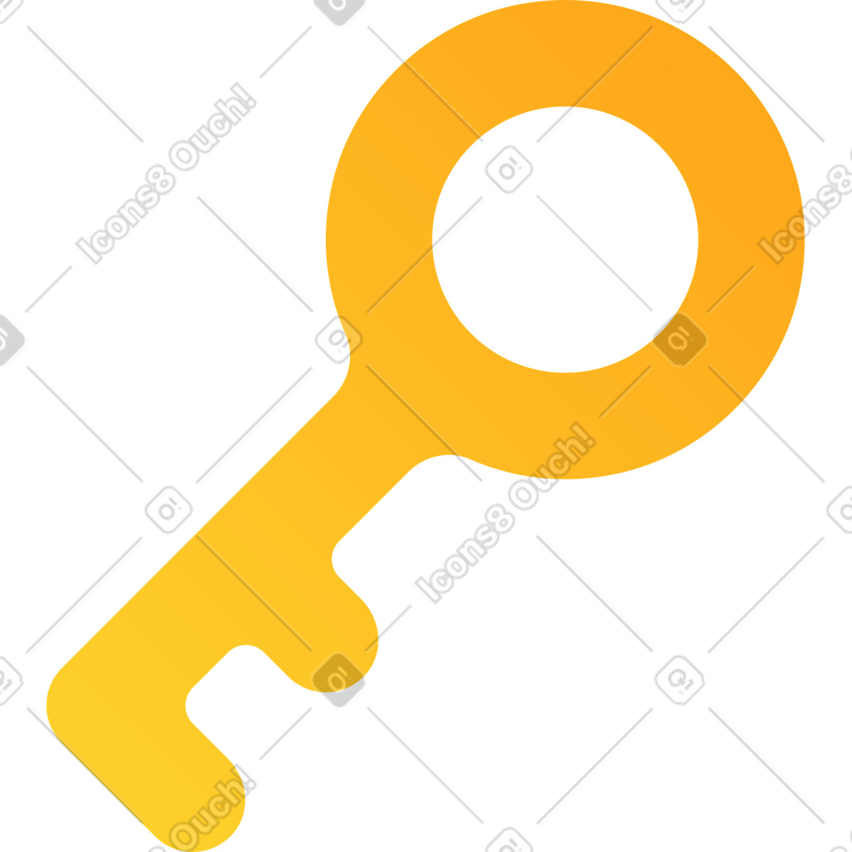 Hugo 스타일의 키 일러스트레이션 PNG, SVG 다운로드