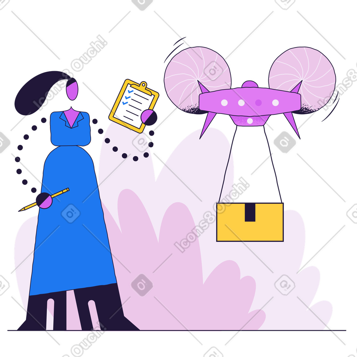 Ilustração de Verificando o dispositivo em no estilo Conifer para baixar em PNG, SVG