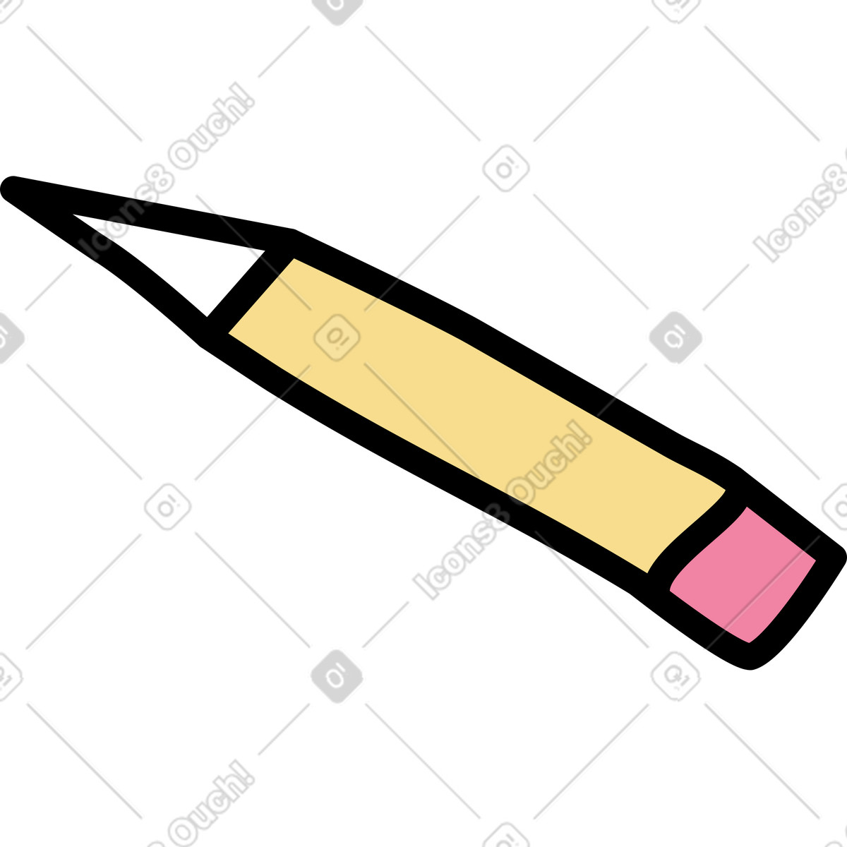 Ilustração de Lápis em no estilo Notes para baixar em PNG, SVG