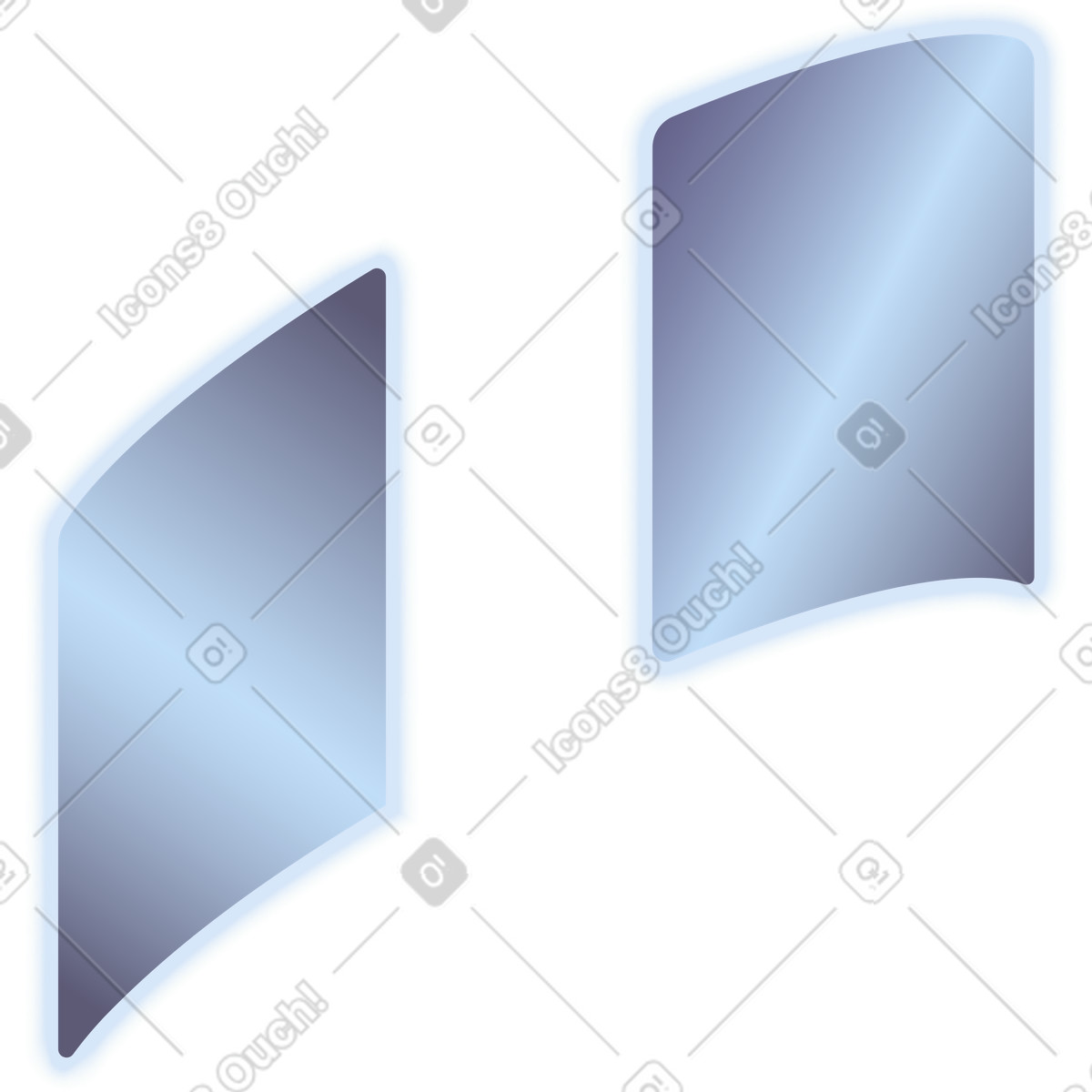 Dark flying panels illustration in Isotech style download in PNG, SVG