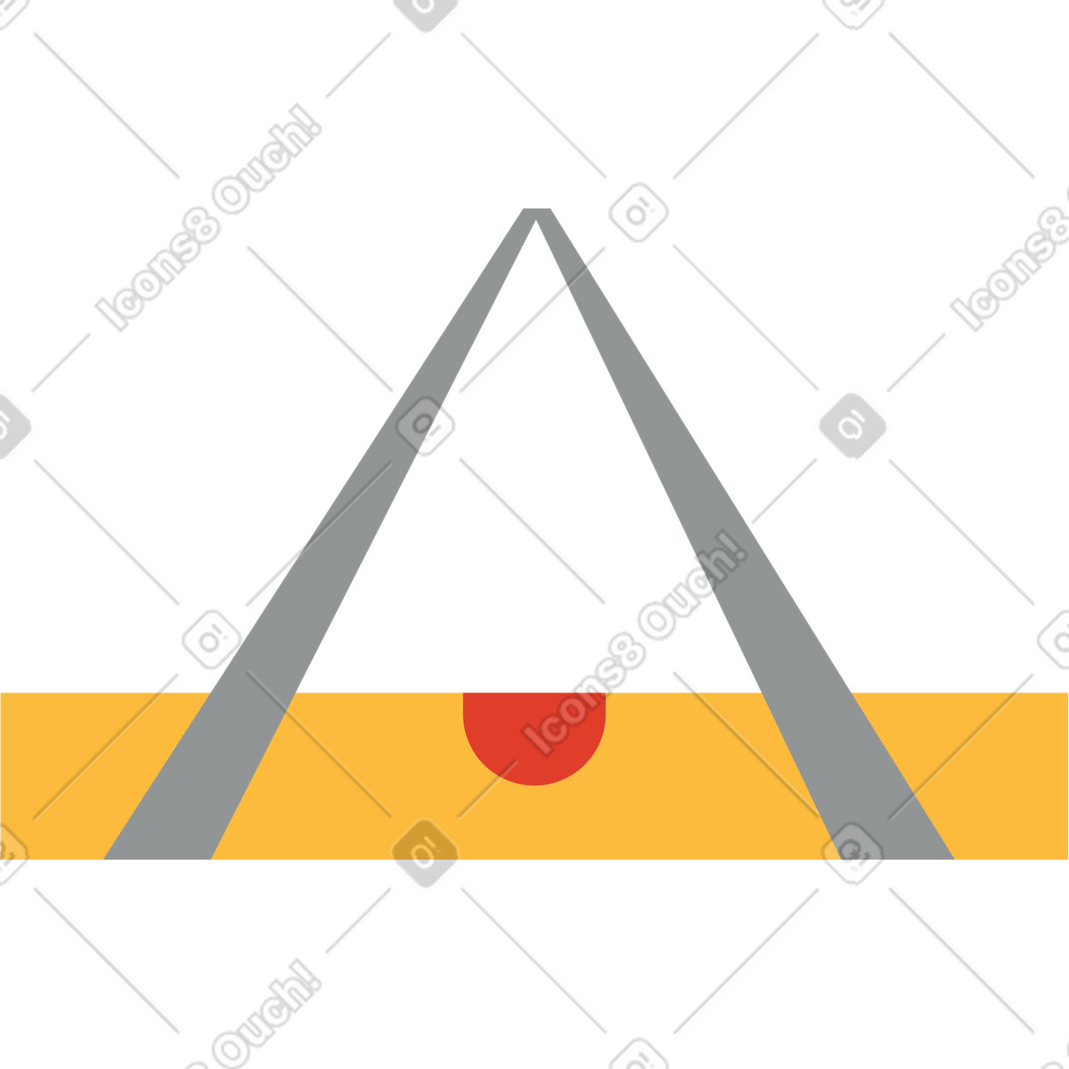 Pizza e borsa illustrazione in stile Burgundy scarica in PNG, SVG