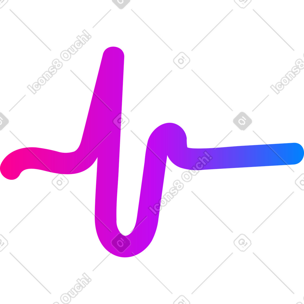Vibrant 스타일의 심장박동 일러스트레이션 PNG, SVG 다운로드