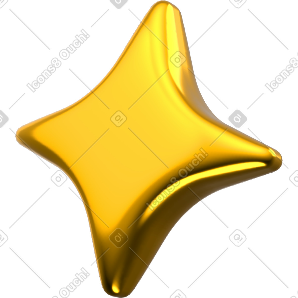 Top rating gold star-Illustration im 3D Grid-Stil als Download in PNG, SVG