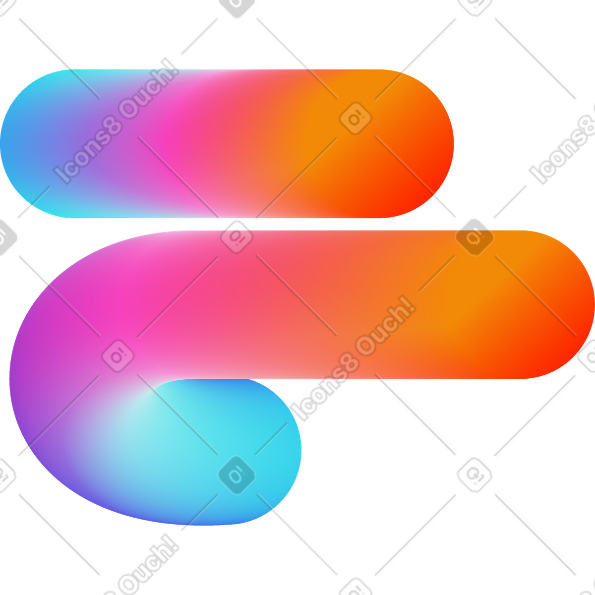 Forms スタイルの Rainbow twisted spot のイラストをPNG、SVG形式でダウンロード