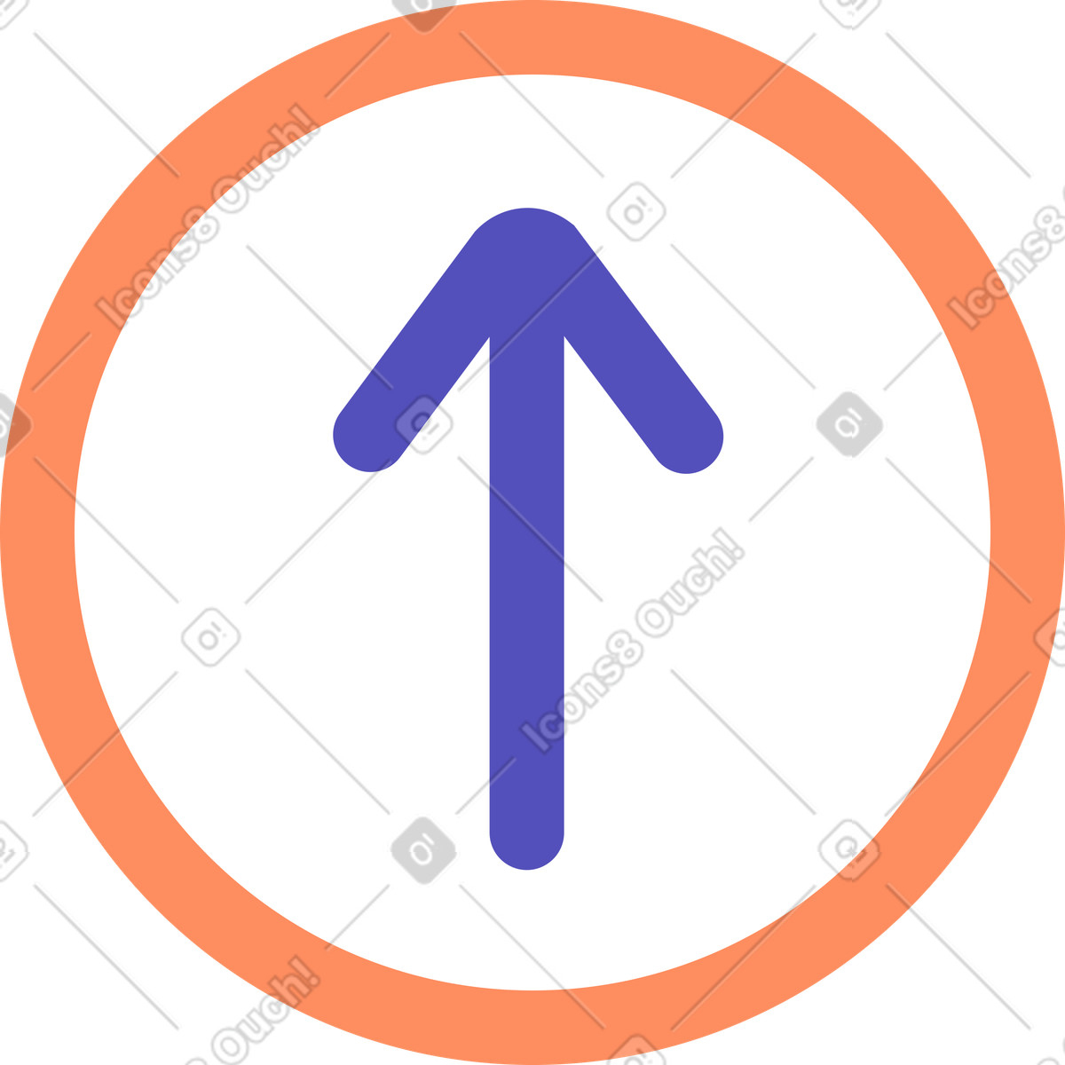 Simplistic スタイルの 上矢印アイコン のイラストをPNG、SVG形式でダウンロード