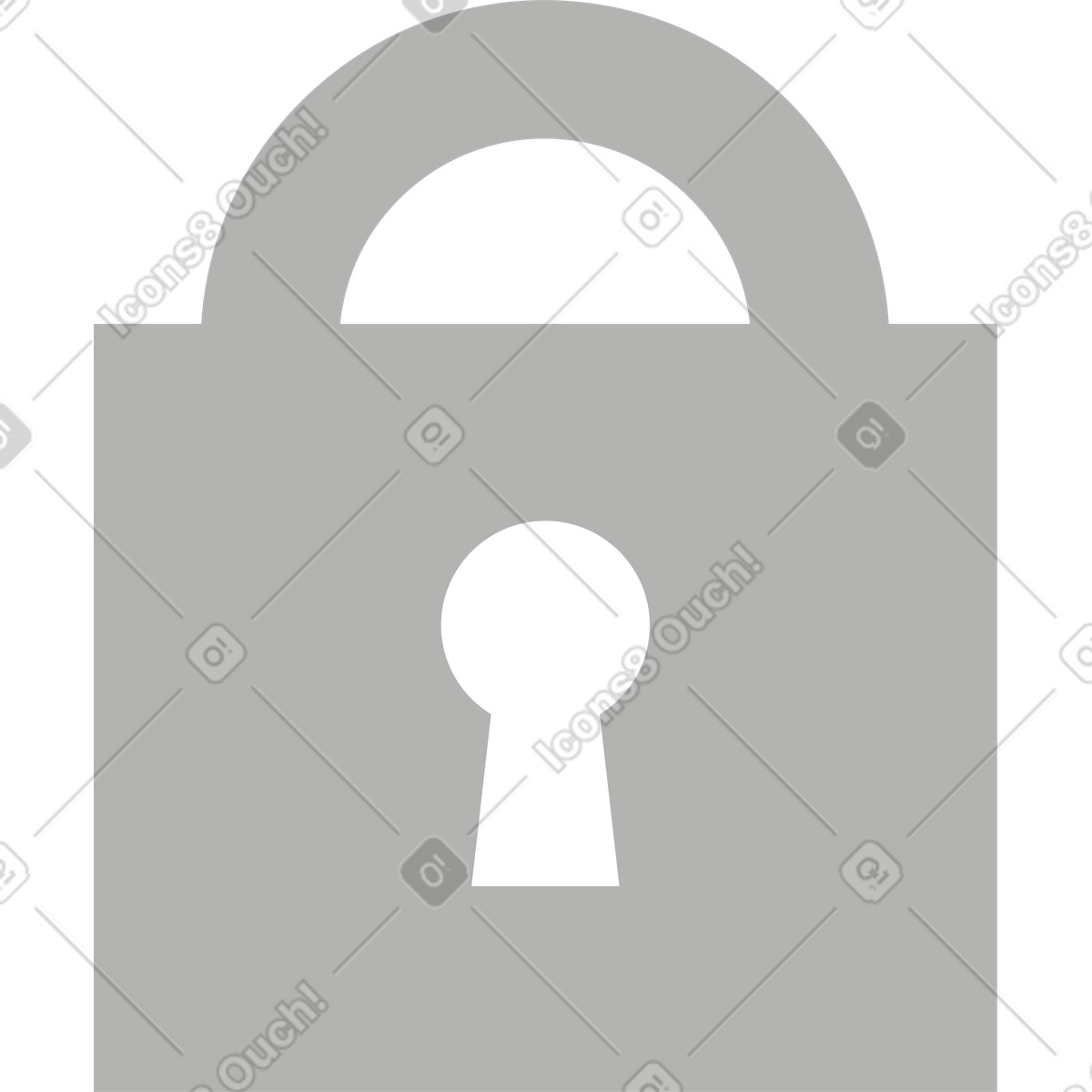 Tiny 스타일의 자물쇠 일러스트레이션 PNG, SVG 다운로드