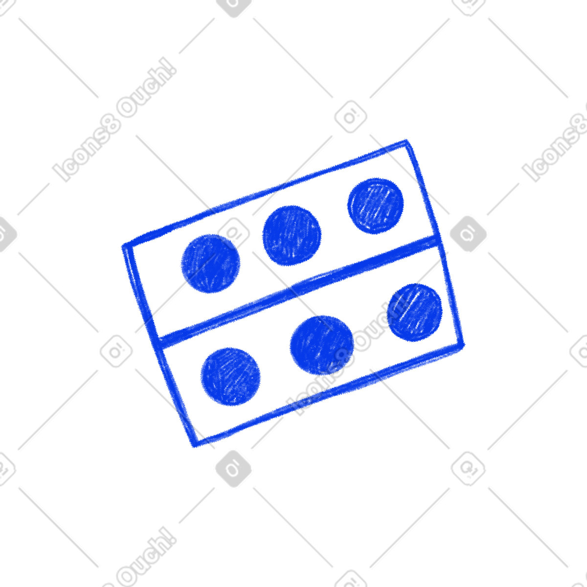 Ilustração de Pills in a blue pack em no estilo Biro para baixar em PNG, SVG