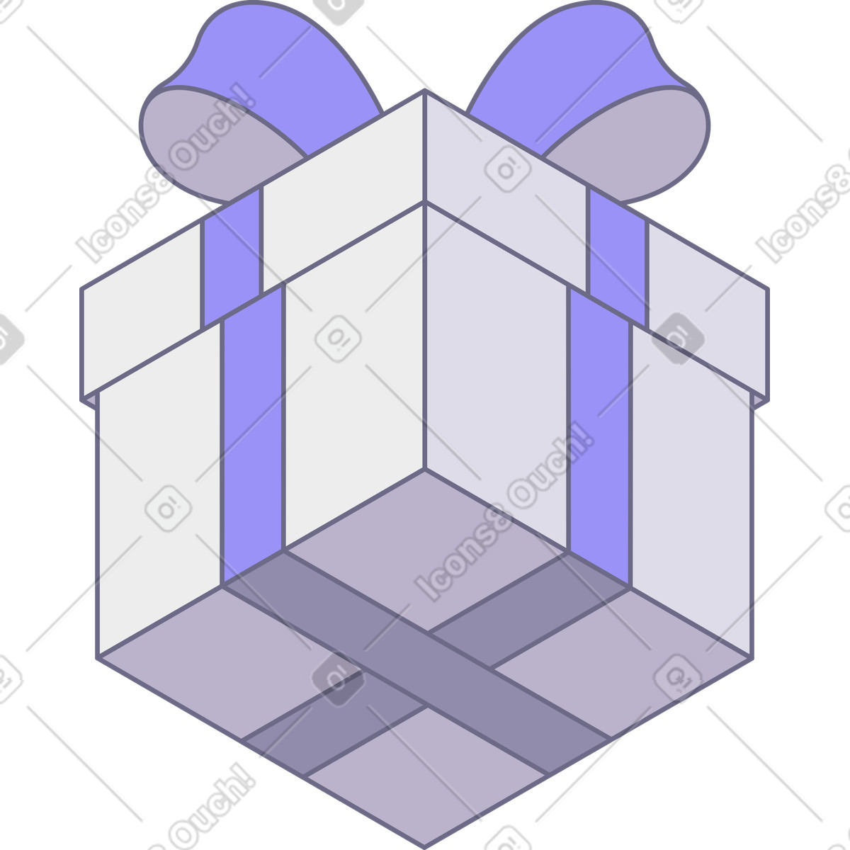 Illustration Grand coffret cadeau dans le style Modul à télécharger aux formats PNG, SVG