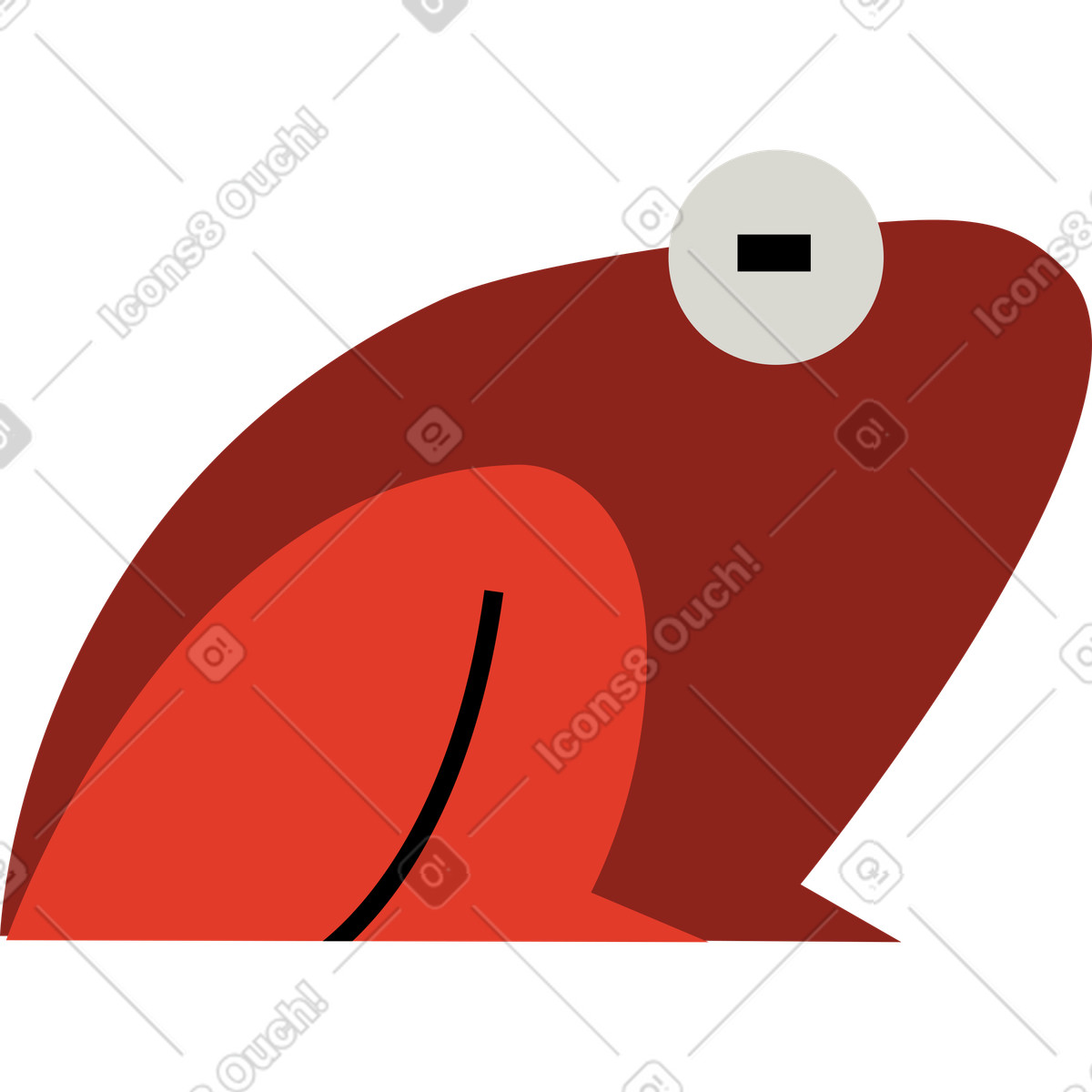 Ilustração de Rã em no estilo Burgundy para baixar em PNG, SVG