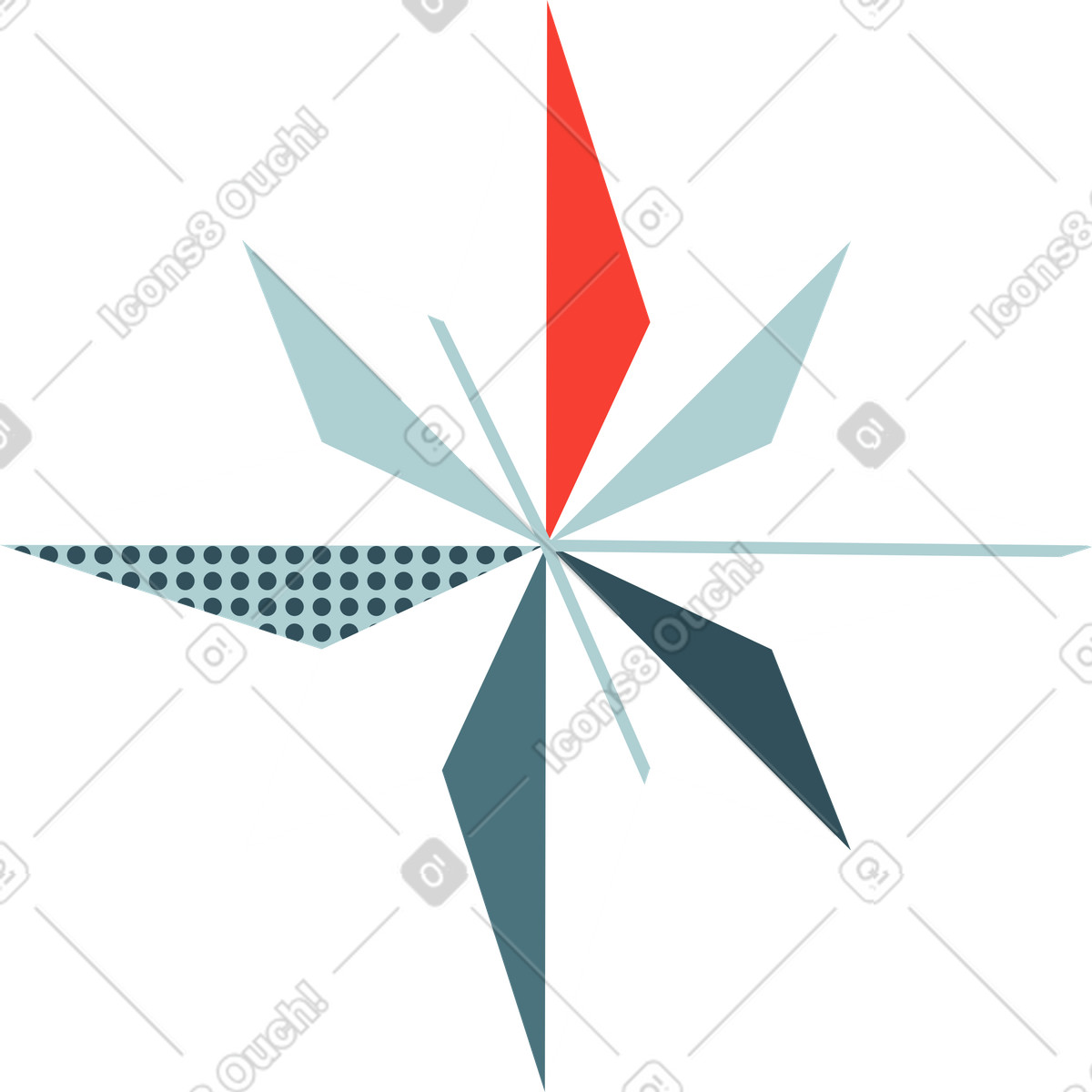 Illustration Étoile de noël dans le style Nordic à télécharger aux formats PNG, SVG