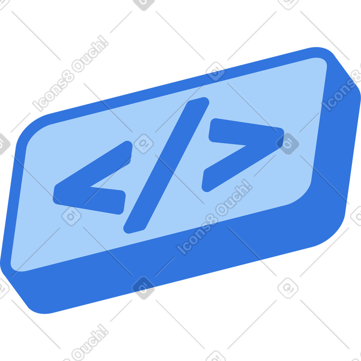 Code icon illustration in PNG, SVG